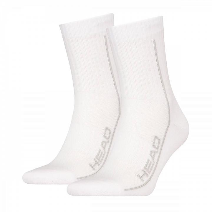 Head Tennis Performance Short Crew Socks 2P White